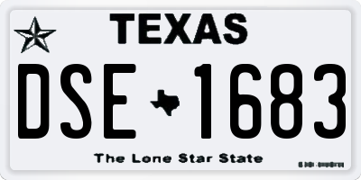 TX license plate DSE1683