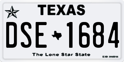 TX license plate DSE1684
