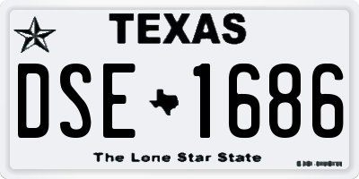 TX license plate DSE1686