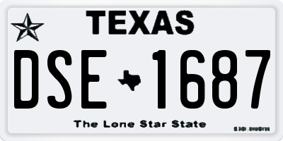 TX license plate DSE1687
