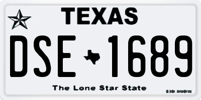 TX license plate DSE1689