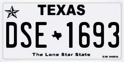 TX license plate DSE1693