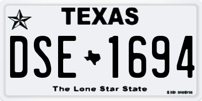 TX license plate DSE1694