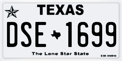 TX license plate DSE1699