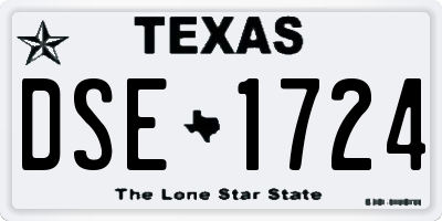 TX license plate DSE1724