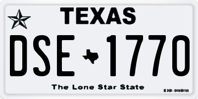 TX license plate DSE1770