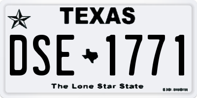 TX license plate DSE1771
