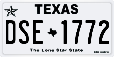 TX license plate DSE1772