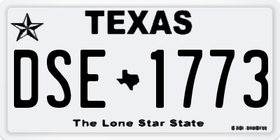 TX license plate DSE1773