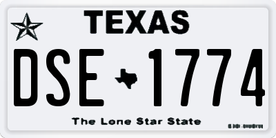 TX license plate DSE1774