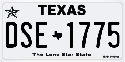 TX license plate DSE1775