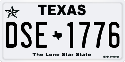 TX license plate DSE1776