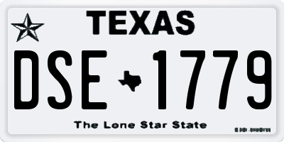 TX license plate DSE1779