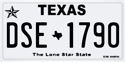 TX license plate DSE1790