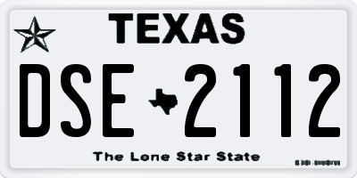 TX license plate DSE2112