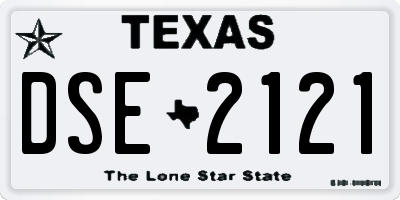 TX license plate DSE2121