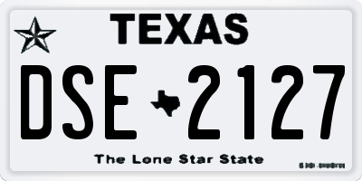 TX license plate DSE2127