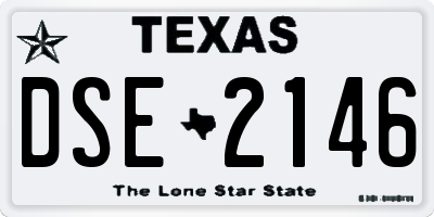 TX license plate DSE2146