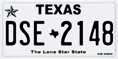 TX license plate DSE2148
