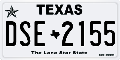 TX license plate DSE2155