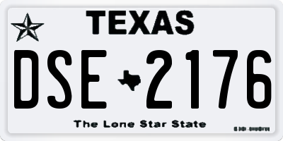 TX license plate DSE2176