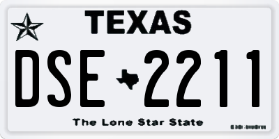 TX license plate DSE2211