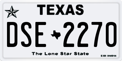 TX license plate DSE2270