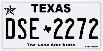 TX license plate DSE2272
