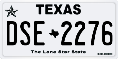 TX license plate DSE2276