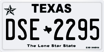 TX license plate DSE2295