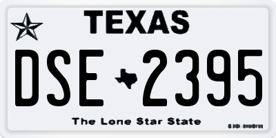 TX license plate DSE2395