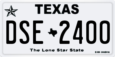 TX license plate DSE2400