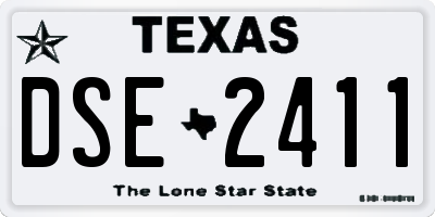 TX license plate DSE2411