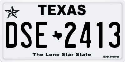 TX license plate DSE2413