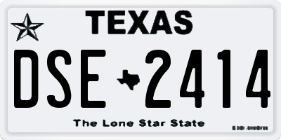 TX license plate DSE2414