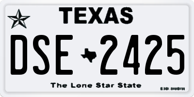 TX license plate DSE2425