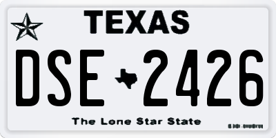 TX license plate DSE2426