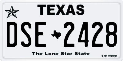 TX license plate DSE2428
