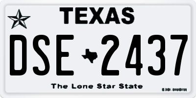 TX license plate DSE2437