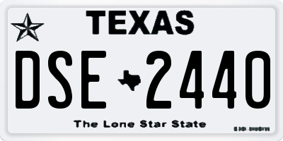 TX license plate DSE2440