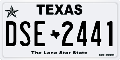 TX license plate DSE2441