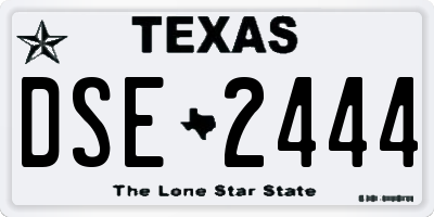 TX license plate DSE2444