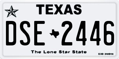 TX license plate DSE2446