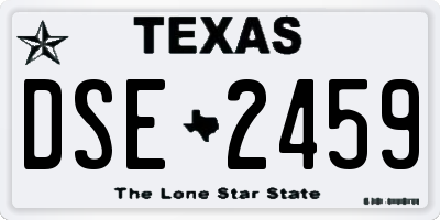 TX license plate DSE2459