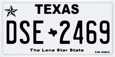TX license plate DSE2469