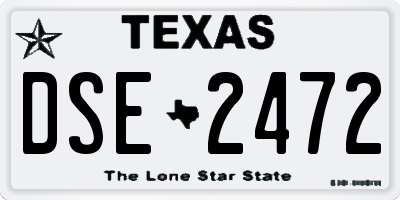 TX license plate DSE2472