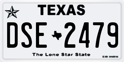TX license plate DSE2479