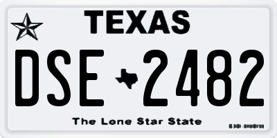 TX license plate DSE2482