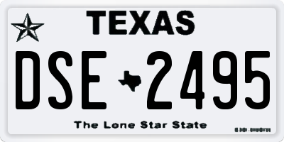 TX license plate DSE2495