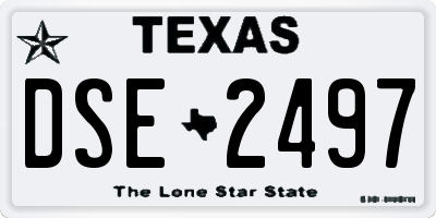 TX license plate DSE2497